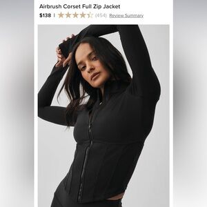 Alo Yoga Airbrush Corset Full Zip Jacket